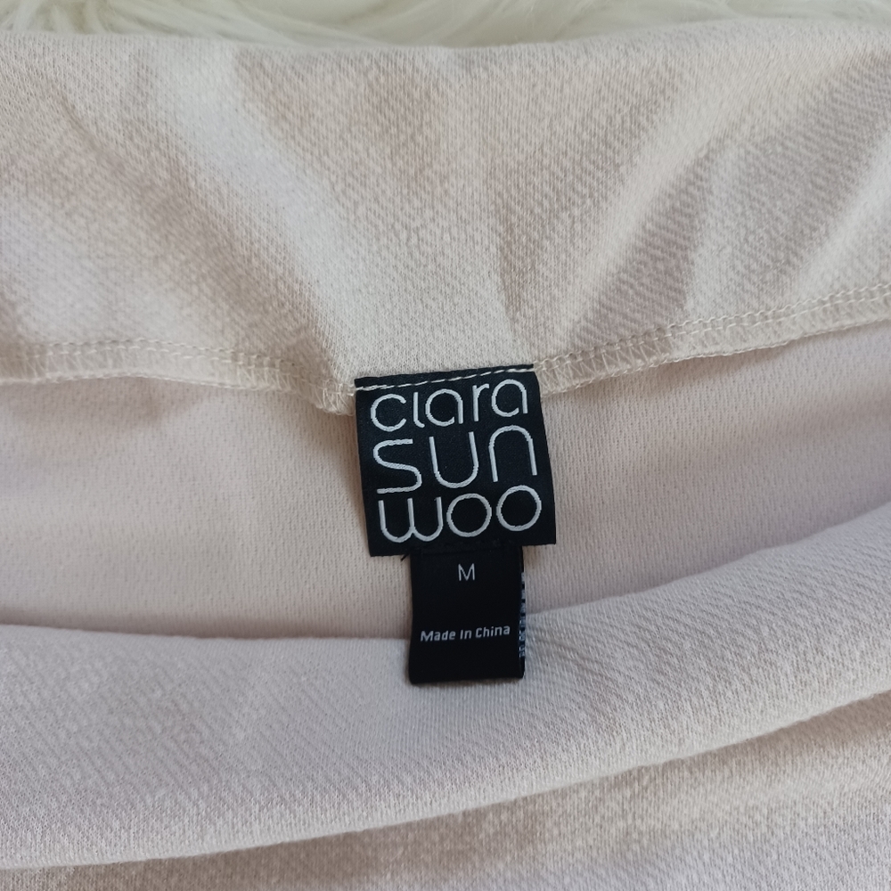 {Clara Sunwoo} Cream Scoopneck Top - Picture 2 of 5
